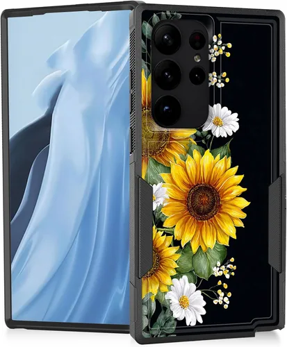 Vista 122 de Funda para Galaxy A14 5G, resistente de doble capa híbrida de policarbonato duro, goma suave, a prueba de golpes, funda protectora resistente