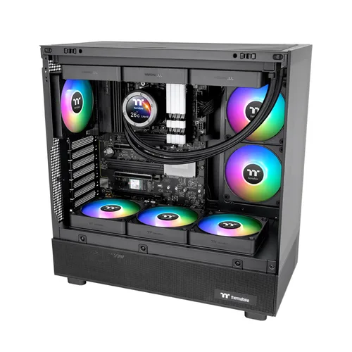 Vista 6 de Thermaltake CT120 EX ARGB Reverse Ventilador de enfriamiento de PC (paquete de 3 ventiladores), conexión magnética, sincronización con placa base