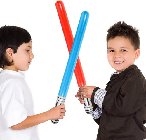 Vista 5 de 16 espadas inflables láser, juguetes de espada inflable de LIYDE para fiestas, bolsas de calcetines, regalos inflables para fiestas temáticas