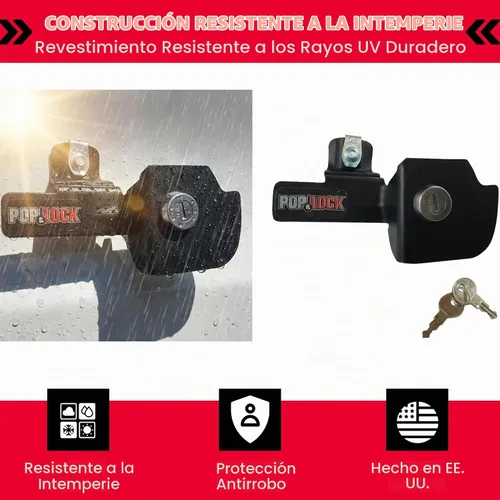 Vista 5 de Pop Y Lock PL1100 Candado Negro Manual para Portón Trasero para Chevy/GMC (Classic).