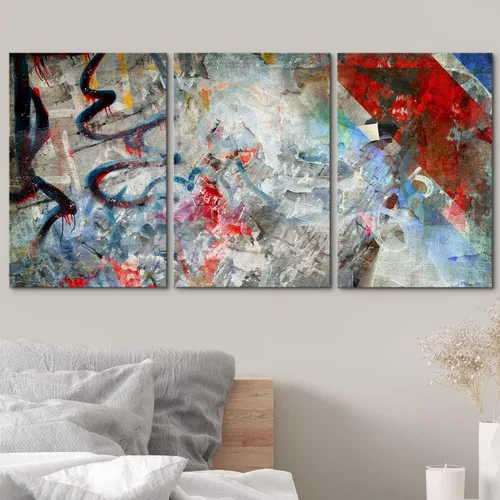 Vista 158 de wall26 Lienzo enmarcado para pared, juego de arte de acuarela pastel, paisaje rural, ilustraciones con formas abstractas, arte moderno, decorativo
