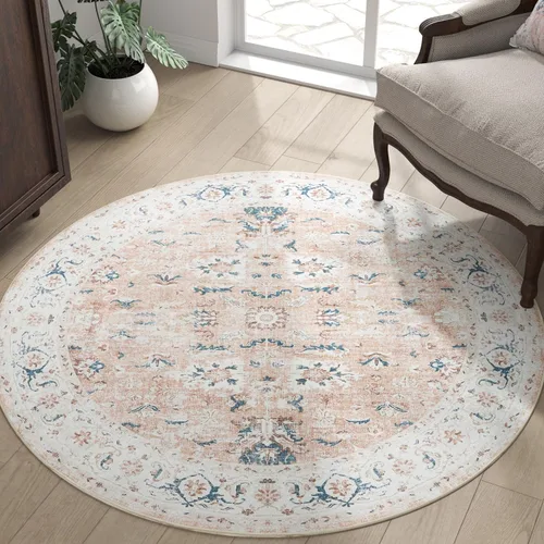 Vista 15 de jinchan Alfombra de entrada de 2 x 3 pulgadas, lavable, diseño floral vintage, tapete pequeño para interiores, bohemio, ligero, delgado