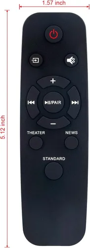 Vista 2 de NS-HMSB20 Reemplazo de control remoto para Insignia Mini Soundbar NS-HMSB20 NSHMSB20