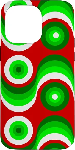 Vista 21 de iPhone 16 ugly christmas mod groovy red green 1960s 1970 retro vintage Case