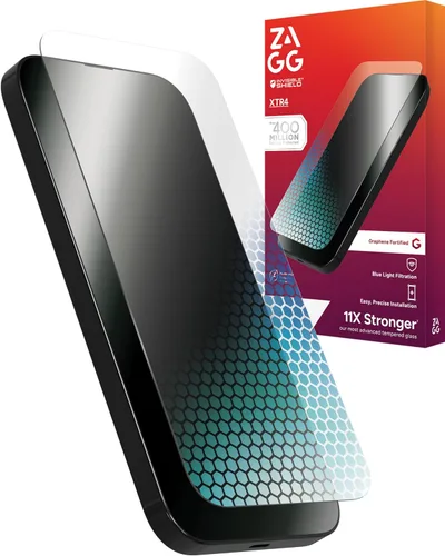 Vista 10 de ZAGG XTR para iPhone SE (3ª/2ª generación), 8, 7, 6s, 6, vidrio, protección D3O de borde a borde, filtro de luz azul, InvisibleShield, sensibilidad