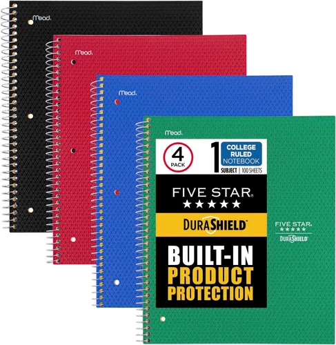 Vista 6 de Five Star DuraShield - Carpeta de plástico antimicrobiana de 2 bolsillos, 4 unidades (330010-ECM)