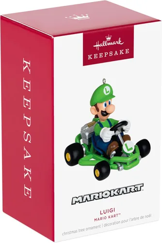 Vista 7 de Adorno de Navidad Hallmark Keepsake, Nintendo Mario Kart Luigi, Regalos para Jugadores