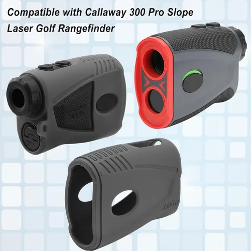 Vista 2 de Xxerciz Funda de silicona compatible con telémetro láser Callaway 300 Pro, funda protectora de transporte con cordón, accesorios de telémetro