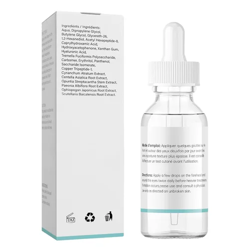 Vista 9 de Suero Argireline para líneas finas, suero facial antiarrugas, 30ML Argireline hidratante solución al 10% para mujeres, suero de péptidos.