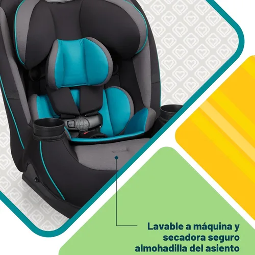 Vista 4 de Safety 1st Grow and Go Asiento de coche convertible todo en uno delgado, orientado hacia atrás, de 2.3-18 kg, orientado hacia adelante (14–29 kg)