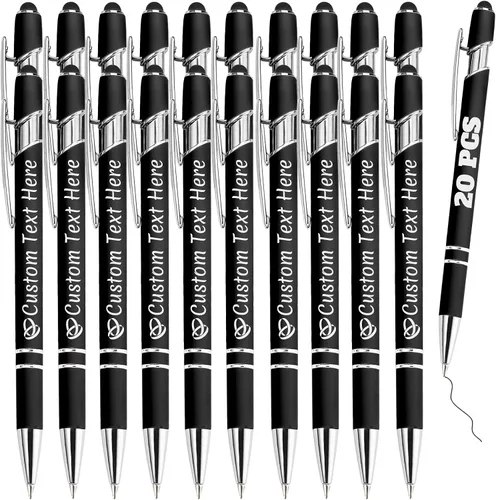 Vista 72 de Bolígrafos personalizados a granel 10 con nombre, grabados con punta de lápiz, bolígrafos de bola personalizados de escritura suave, regalos