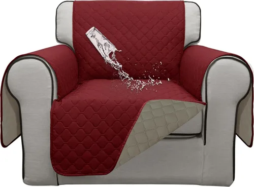 Vista 33 de ISSUNTEX Fundas de sofá de dos plazas con doble protección 100% impermeables para sala de estar, fundas para sofá de 2 cojines, protector de muebles