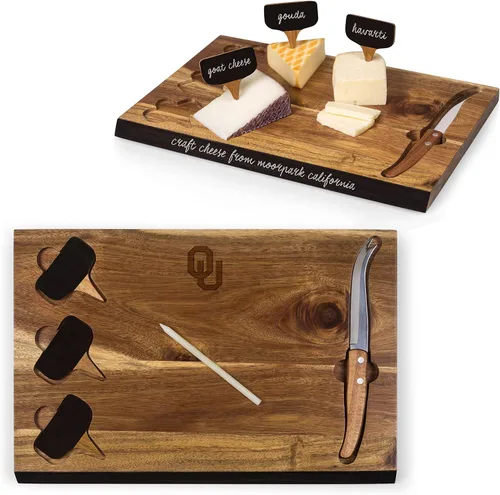 Vista 6 de PICNIC TIME NCAA NCAA - Juego de tablas de cortar y herramientas de queso de acacia Delio unisex para adultos