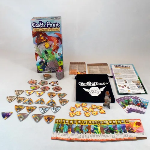 Vista 2 de The Wizard's Tower Castle Panic Expansion Juego de mesa para adultos y familia. Juego de mesa cooperativo. A partir de 8 años. Para 1 a 6 jugadores
