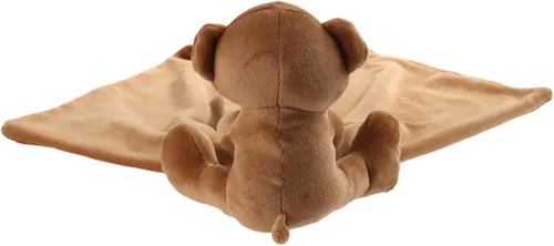 Vista 5 de Apricot Lamb Manta de seguridad de animales de peluche, oso de peluche marrón, manta de personaje para guardería, felpa de lujo