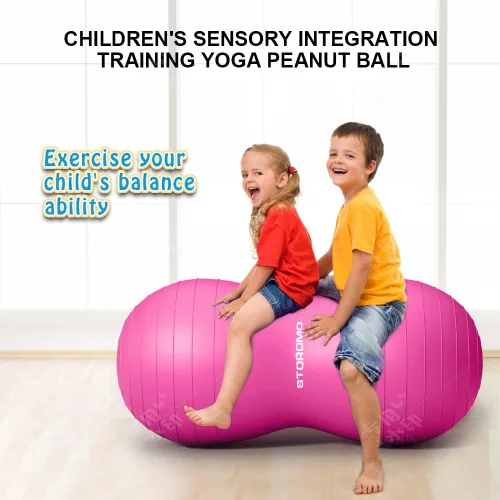 Vista 4 de pelota con forma de cacahuate, no se rompe, asiento activo para niños, para trabajo de parto, terapia, niños con TDAH – Bola de parto ecológica