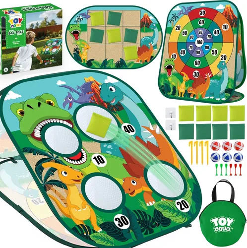 Vista 10 de TOY Life Toddler Outdoor Toys for Kids Ages 4-8, Bean Bag Toss, Outside Yard Games for Kids Cornhole, Indoor Lawn Backyard Games Birthday Family