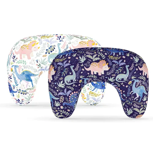 Vista 12 de Pea Pod Fundas de almohada de lactancia, paquete de 2 fundas suaves y adorables para almohadas de lactancia, cómodas fundas elásticas para almohadas