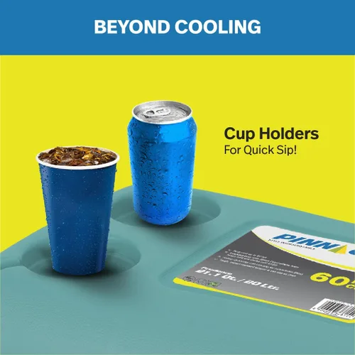 Vista 5 de Pinnacle Enfriador térmico de 20 litros – Enfriador duro portátil para campamento/picnic – Coolbox mantiene fresco durante 60 horas. con retención