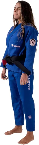 Vista 4 de Kingz Brazilian Jiu Jitsu Gi Kimono BJJ ligero para mujer IBJJF Legal 1693ozm Pearl Weave Pro Competition Balistico 30