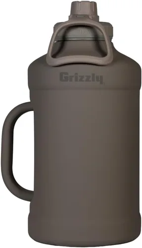 Vista 11 de Grizzly Juggy - Botella de agua de 64 onzas, mango resistente, opaco Blackout