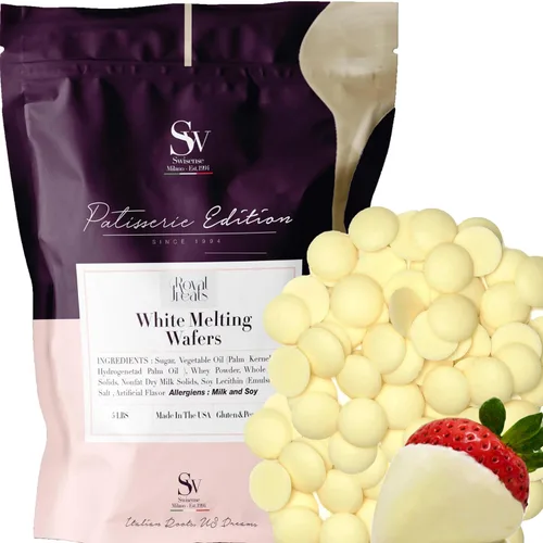 Vista 11 de Chocolates derretidos italianos premium 5 libras Solo 5 ingredientes naturales Libre de transgénicos y gluten Choco compuesto Milk DeLuxe