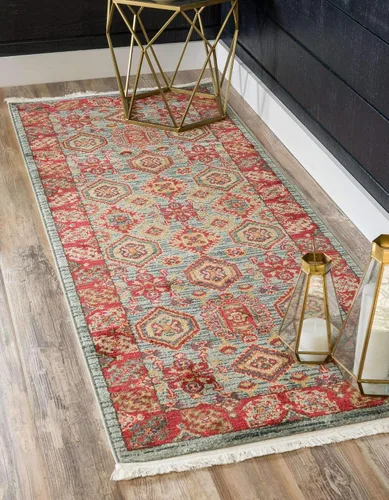 Vista 11 de Unique Loom Sahand Collection - Alfombra de área, Alexander (rectangular, 2 pies 2 pulgadas x 3 pies 1 pulgada, azul claro/marrón claro)