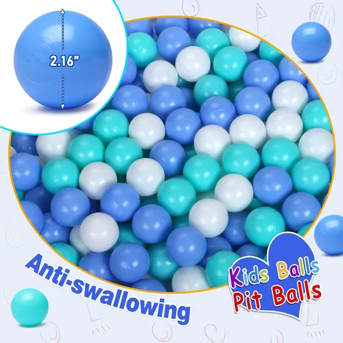Vista 5 de Hovenlay 100 bolas para piscina de bolas para niños, bolas de plástico para piscina de bolas, bolas de juego para bebés y niños pequeños, ideal