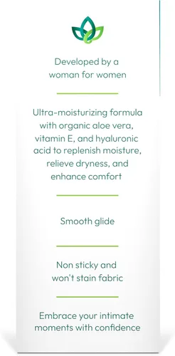 Vista 7 de pH-D Feminine Health Femme Glide Lubricante personal Fórmula hidratante a base de agua que incluye aloe vera orgánico, vitamina E y ácido