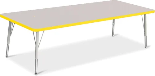 Vista 63 de Berries Mesa rectangular para actividades, altura E, Gris/Negro/Negro, 1
