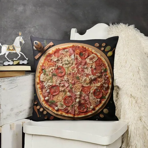 Vista 12 de Pots and Pans, Kitchen Clock and Cooking Art Velvet Square Decorative Throw Pillow Covers 12 "x12 Throw Pillow Covers for Outdoor Home Decor