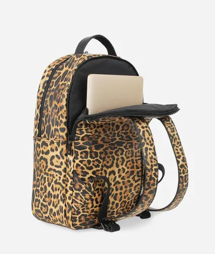 Vista 4 de FAWN DESIGN Mochila multiusos para mujeres y hombres, Leopardo, Mochilas de viaje