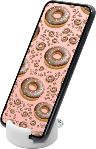 Vista 15 de GoDonut Mini llavero portátil para teléfono celular, accesorio de escritorio perfecto para viajes, oficina y mesita de noche, compatible con iPad
