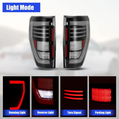 Vista 7 de ROXX Luces traseras para Ford F150, conjunto de luces traseras secuenciales LED para Ford F150 2009 2010 2011 2012 2013 2014