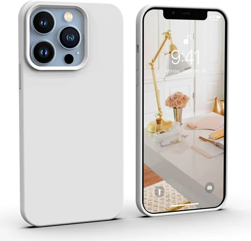 Vista 20 de IceSword Funda compatible con iPhone 13 Pro de 6.1 pies, funda delgada de silicona líquida a prueba de golpes, suave antiarañazos, bonita protección