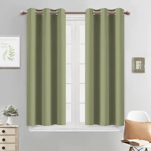 Vista 137 de Yakamok Cortinas opacas para dormitorio, aislamiento térmico, cortinas de oscurecimiento de habitación para sala de estar, juego de 2 paneles