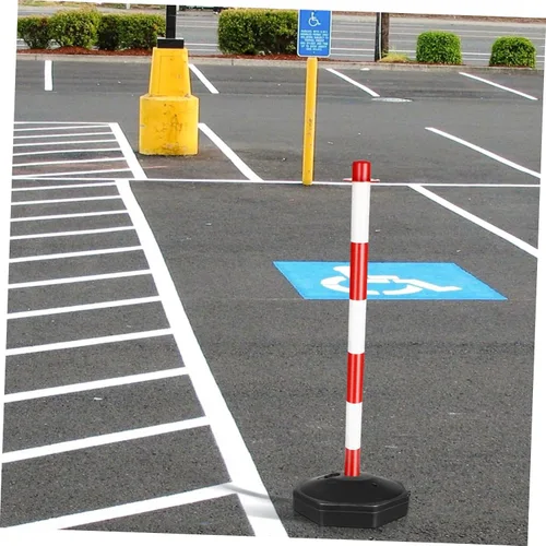 Vista 3 de Marcadores de entrada de bolardo de seguridad Bolardo de tráfico poste delineador poste con base Conos de tráfico de plástico Conos de tráfico