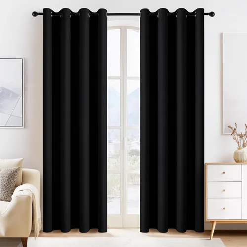 Vista 49 de PONY DANCE Cortinas para Autocaravana de 24 pulgadas de Largo, Cortinas Cortas para Baño y Cocina, Mini Cortinas de Privacidad para Camper