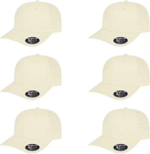 Vista 38 de Cap America i8533 Flexfit 110 Gorra Snapback Perforada de Rendimiento de Perfil Medio de 6 Paneles con Protección UV y Snapback Ajustable