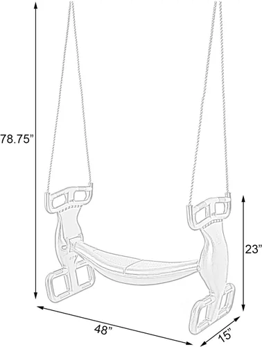 Vista 6 de Swingset al aire libre de plástico doble planeador patio patio 2 persona niños diversión columpio, verde