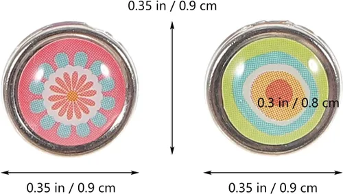 Vista 2 de Amosfun 100 piezas Mini Brads Metal Scrapbooking brads sujetadores de papel para manualidades DIY 0.354 in