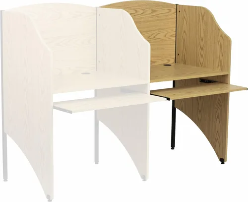 Vista 9 de Flash Furniture Jordan - Carrel de estudio complementario en acabado gris nebulosa