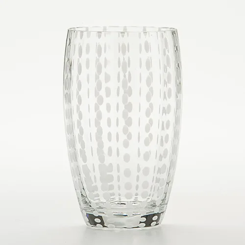Vista 9 de Zafferano Perle Beverage Amber (juego de 2) 16 onzas líquidas, 5.3 pulgadas de altura, cristal de Murano de colores Ámbar