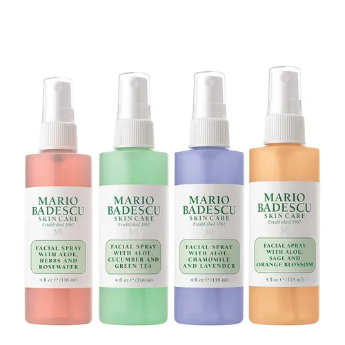 Vista 11 de Colección de Spray Facial Mario Badescu con Agua de Rosas, Pepino, Lavanda y Flor de Naranjo, Bruma Facial Multipropósito Refrescante e Hidratante