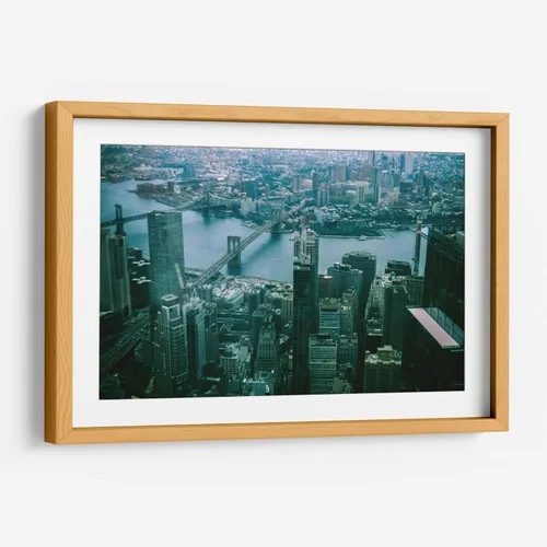 Vista 5 de Canvas Lab View from the new WTC by Raúl Ruz 11 x 7 in Fine Art Framed Print, Frame Color: Black, With Mat