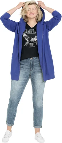 Vista 5 de Ellos Camiseta estampada Rock & Roll de talla grande para mujer