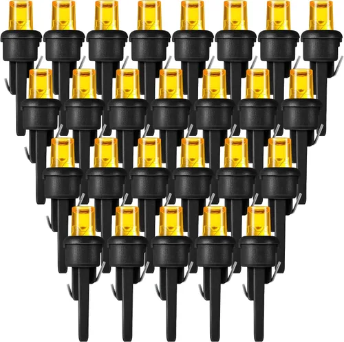 Vista 18 de Honoson 48 bombillas LED de invierno de 0.197 pulgadas de repuesto, gran angular, bombillas LED de invierno, cadena de repuesto, guirnalda de luces