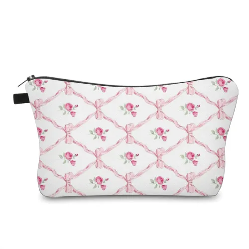 Vista 7 de FITINI Bolsa de maquillaje de aguacate de viaje, pequeña bolsa organizadora de cosméticos portátil para mujeres y niñas, con cremallera