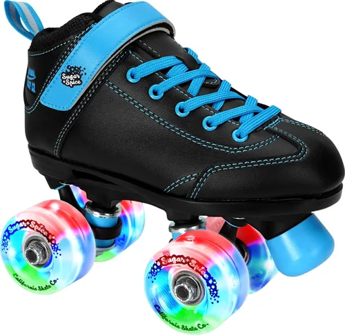 Vista 11 de Sure-Grip Sugar & Spice - Patines de ruedas para niños, botas de vinilo duraderas con acolchado cómodo, cuentan con ruedas iluminadas