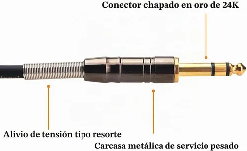 Vista 5 de Tisino - Cable de 1/4 a RCA, cable de audio de TRS de cuarto de pulgada a RCA de 6.35 mm con conector estéreo a cable de inserción dual RCA